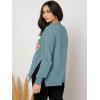 imageMakeMeChic Womens Maternity TShirt Long Sleeve Split Side Pregnancy Tee TopsCadet Blue