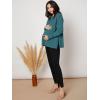 imageMakeMeChic Womens Maternity TShirt Long Sleeve Split Side Pregnancy Tee TopsCadet Blue B