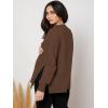 imageMakeMeChic Womens Maternity TShirt Long Sleeve Split Side Pregnancy Tee TopsCoffee Brown