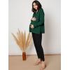 imageMakeMeChic Womens Maternity TShirt Long Sleeve Split Side Pregnancy Tee TopsDark Green