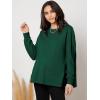 imageMakeMeChic Womens Maternity TShirt Long Sleeve Split Side Pregnancy Tee TopsDark Green