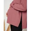 imageMakeMeChic Womens Maternity TShirt Long Sleeve Split Side Pregnancy Tee TopsDusty Pink