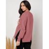 imageMakeMeChic Womens Maternity TShirt Long Sleeve Split Side Pregnancy Tee TopsDusty Pink