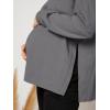 imageMakeMeChic Womens Maternity TShirt Long Sleeve Split Side Pregnancy Tee TopsGrey