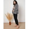 imageMakeMeChic Womens Maternity TShirt Long Sleeve Split Side Pregnancy Tee TopsGrey