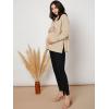 imageMakeMeChic Womens Maternity TShirt Long Sleeve Split Side Pregnancy Tee TopsKhaki B