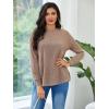 imageMakeMeChic Womens Maternity TShirt Long Sleeve Split Side Pregnancy Tee TopsMbrown