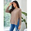 imageMakeMeChic Womens Maternity TShirt Long Sleeve Split Side Pregnancy Tee TopsMbrown