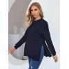 imageMakeMeChic Womens Maternity TShirt Long Sleeve Split Side Pregnancy Tee TopsNavy Blue