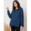imageMakeMeChic Womens Maternity TShirt Long Sleeve Split Side Pregnancy Tee TopsNavy Blue B