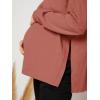 imageMakeMeChic Womens Maternity TShirt Long Sleeve Split Side Pregnancy Tee TopsRedwood