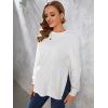 imageMakeMeChic Womens Maternity TShirt Long Sleeve Split Side Pregnancy Tee TopsWhite