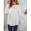 imageMakeMeChic Womens Maternity TShirt Long Sleeve Split Side Pregnancy Tee TopsWhite