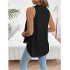 imageMakeMeChic Womens Maternity Tank Tops Crew Neck Sleeveless Split Hem Pregnancy TopBlack