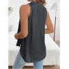 imageMakeMeChic Womens Maternity Tank Tops Crew Neck Sleeveless Split Hem Pregnancy TopDark Grey