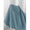 imageMakeMeChic Womens Maternity Tee Shirt Long Sleeve Round Neck Split Hem Rib Knitted Pregnancy TopsBlue