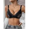 imageMakeMeChic Womens Nursing Bras Lace Sheer Wireless Unlined Maternity Lingerie Bralette for BreastfeedingBlack