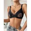 imageMakeMeChic Womens Nursing Bras Lace Sheer Wireless Unlined Maternity Lingerie Bralette for BreastfeedingBlack