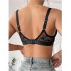 imageMakeMeChic Womens Nursing Bras Lace Sheer Wireless Unlined Maternity Lingerie Bralette for BreastfeedingBlack