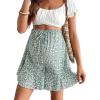 imageMakeMeChic Womens Maternity Shorts Ditsy Floral Tie Front Adjustable Waist Pregnancy ShortsMint Green