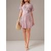 imageMakeMeChic Womens Maternity Dress Leopard Print Short Sleeve Belted Summer Pregnancy DressesA Pink