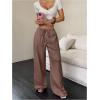 imageMakeMeChic Womens Casual Wide Leg Pants Summer Beach Palazzo PantsDusty Pink