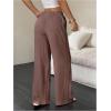 imageMakeMeChic Womens Casual Wide Leg Pants Summer Beach Palazzo PantsDusty Pink