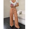 imageMakeMeChic Womens Casual Wide Leg Pants Summer Beach Palazzo PantsOrange