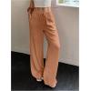 imageMakeMeChic Womens Casual Wide Leg Pants Summer Beach Palazzo PantsOrange