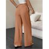 imageMakeMeChic Womens Casual Wide Leg Pants Summer Beach Palazzo PantsOrange