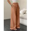 imageMakeMeChic Womens Casual Wide Leg Pants Summer Beach Palazzo PantsOrange