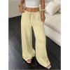 imageMakeMeChic Womens Casual Wide Leg Pants Summer Beach Palazzo PantsYellow