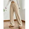 imageMakeMeChic Womens Fuzzy Pajama Pants Leopard Cheetah Print Teddy Cute Lounge PantsApricot