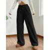 imageMakeMeChic Womens Fuzzy Pajama Pants Leopard Cheetah Print Teddy Cute Lounge PantsBlack