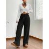imageMakeMeChic Womens Fuzzy Pajama Pants Leopard Cheetah Print Teddy Cute Lounge PantsBlack