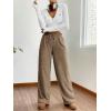 imageMakeMeChic Womens Fuzzy Pajama Pants Leopard Cheetah Print Teddy Cute Lounge PantsBrown