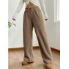imageMakeMeChic Womens Fuzzy Pajama Pants Leopard Cheetah Print Teddy Cute Lounge PantsBrown