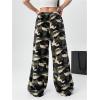 imageMakeMeChic Womens Fuzzy Pajama Pants Leopard Cheetah Print Teddy Cute Lounge PantsCamo