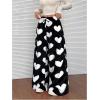 imageMakeMeChic Womens Fuzzy Pajama Pants Leopard Cheetah Print Teddy Cute Lounge PantsHeart Black