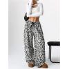 imageMakeMeChic Womens Fuzzy Pajama Pants Leopard Cheetah Print Teddy Cute Lounge PantsLeopard Grey