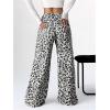 imageMakeMeChic Womens Fuzzy Pajama Pants Leopard Cheetah Print Teddy Cute Lounge PantsLeopard Grey