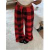 imageMakeMeChic Womens Fuzzy Pajama Pants Leopard Cheetah Print Teddy Cute Lounge PantsPlaid Red