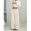 imageMakeMeChic Womens Fuzzy Pajama Pants Leopard Cheetah Print Teddy Cute Lounge PantsWhite