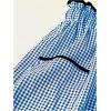 imageMakeMeChic Womens Gingham Straight Leg Long Pants Drawstring Paperbag Waist Loose Trousers with PocketsBlue