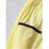 imageMakeMeChic Womens Gingham Straight Leg Long Pants Drawstring Paperbag Waist Loose Trousers with PocketsYellow