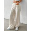 imageMakeMeChic Womens Linen Pants Wide Leg Summer Dressy Trousers with PocketApricot