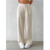 imageMakeMeChic Womens Linen Pants Wide Leg Summer Dressy Trousers with PocketApricot