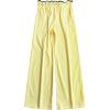 imageMakeMeChic Womens Gingham Straight Leg Long Pants Drawstring Paperbag Waist Loose Trousers with PocketsYellow