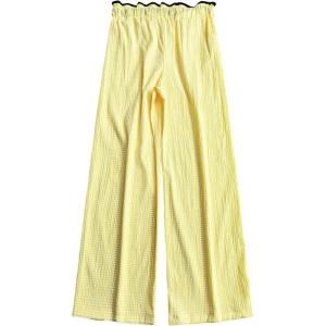 imageMakeMeChic Womens Gingham Straight Leg Long Pants Drawstring Paperbag Waist Loose Trousers with PocketsYellow