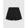 imageMakeMeChic Womens Metal Ring Shorts Wrap Asymmetrical Dressy Work ShortsBlack